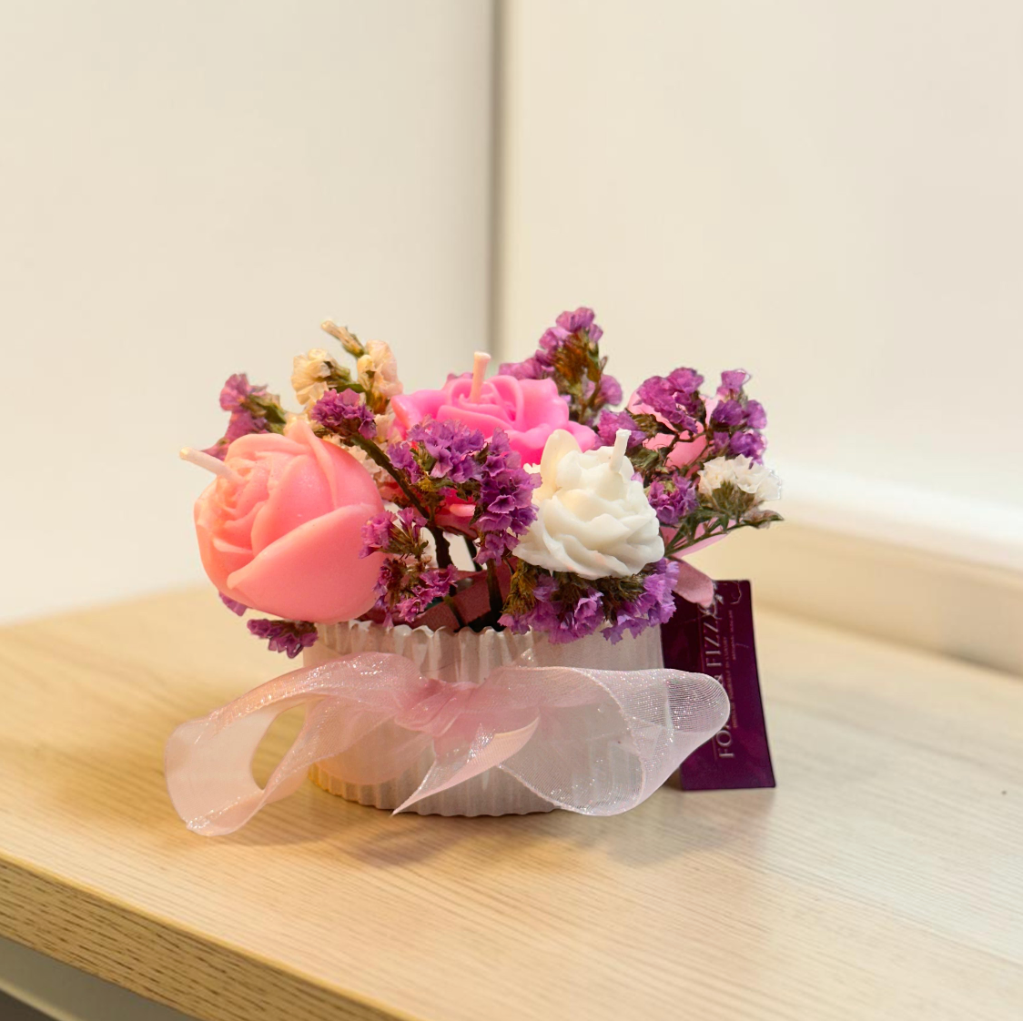 Rose Bloom Candle Bouquet