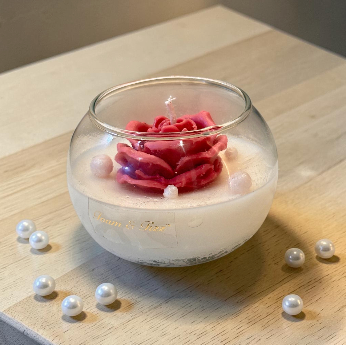 Rose Pearl Candle